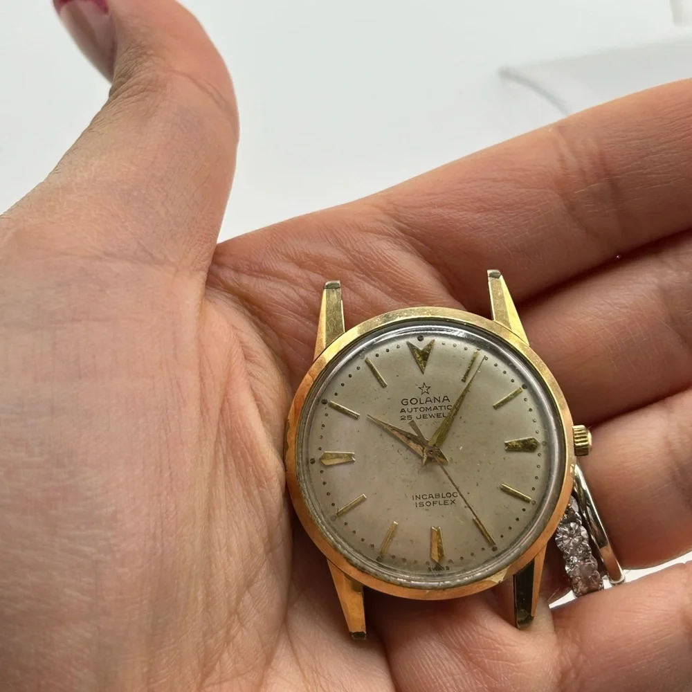 Vintage Golana Automatic 25 Jewels Swiss Waterproof Stainless Steel Dial 214*